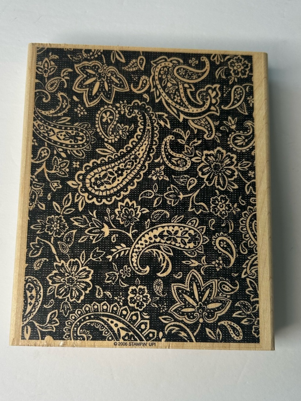 Stampin Up Paisley Large Wooden Block  Background stamp